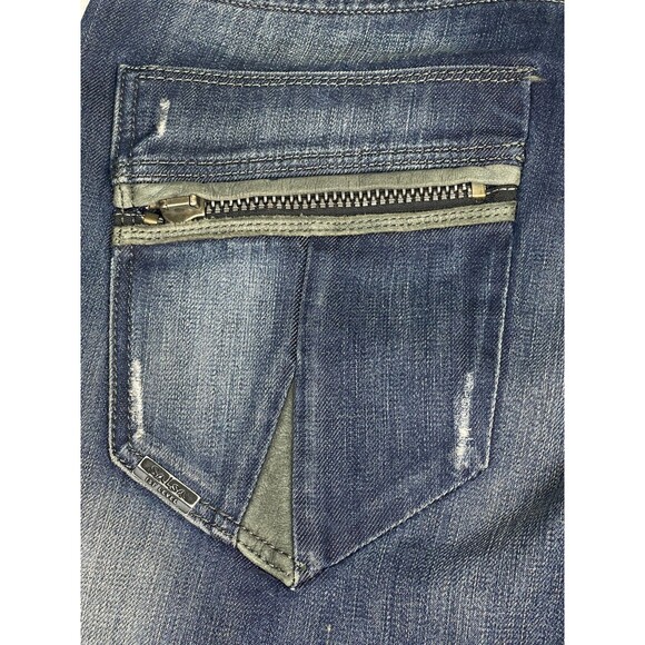 Salsa 1st Level Jeans Mens Size 31 Distressed Mix Media Blue Denim - Picture 9 of 16